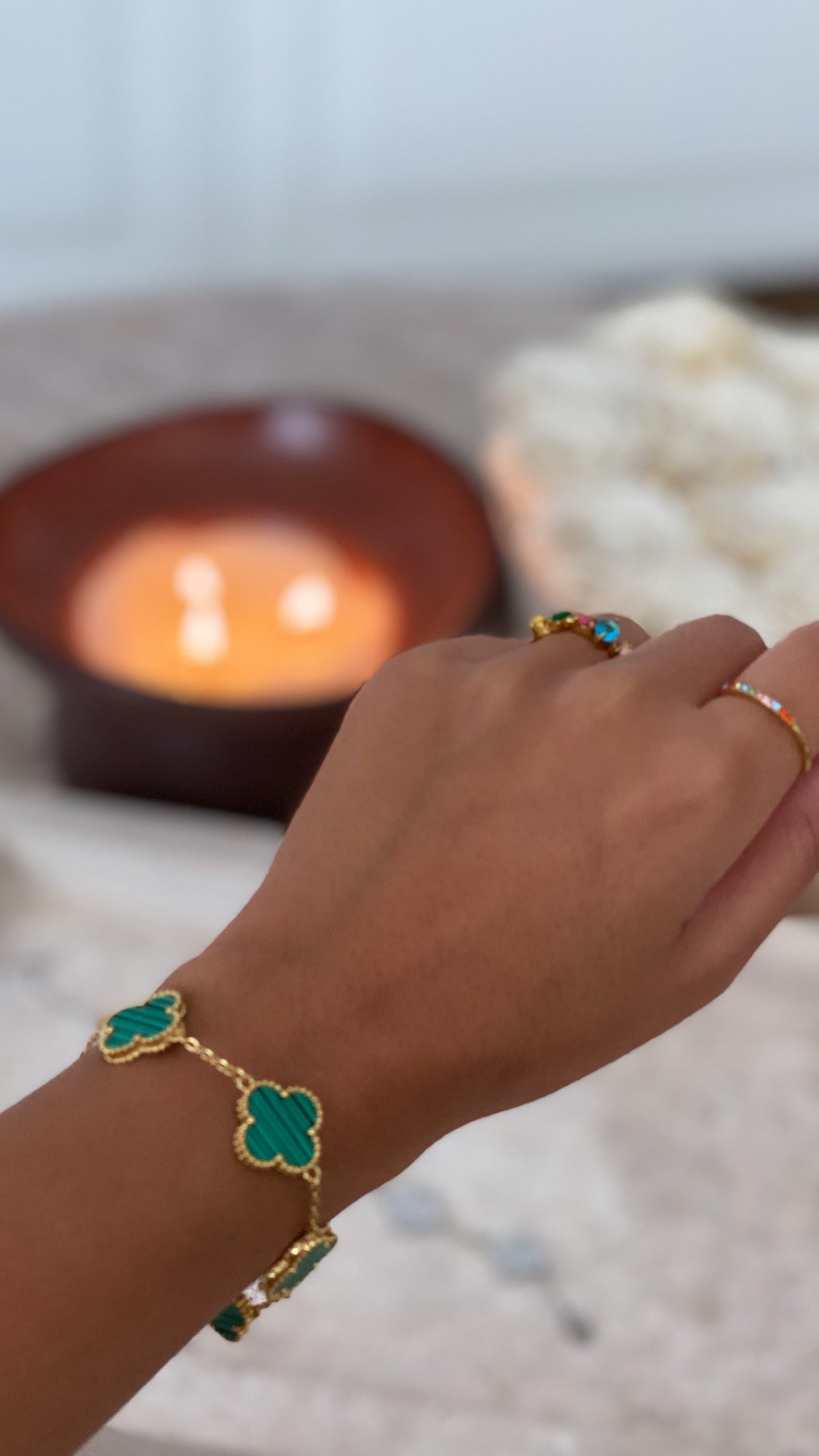 Bracelet Ambre vert