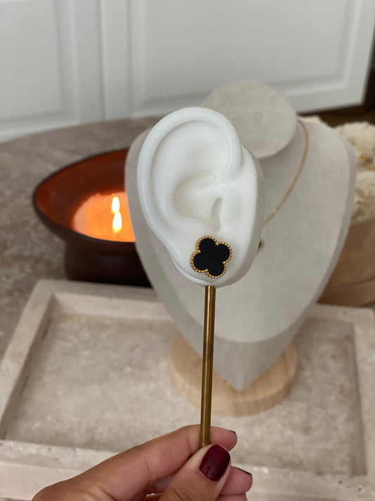Boucles d'oreilles Ambre noir