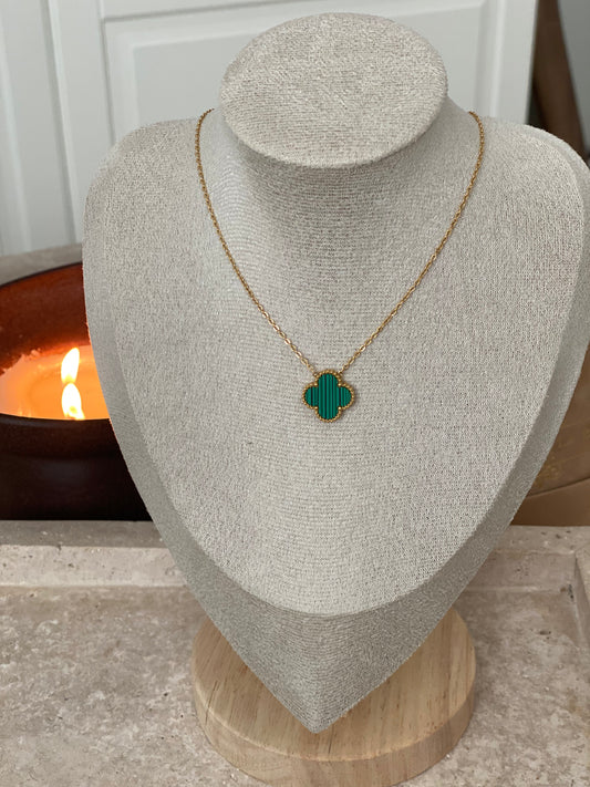 Collier Ambre Vert